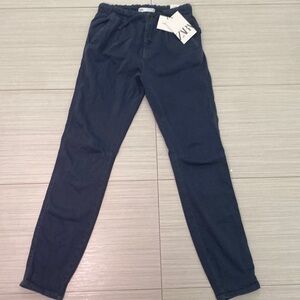 Blue Zara drawstring pants